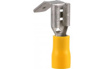 RUWAG PRE-INS PIGGY BACK TERMINAL YELLOW 6.3MM 8 PER PACK