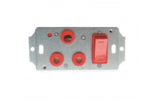 RED DEDICATED SOCKET WITH CRADLE 4X2