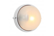 EUROLUX WHITE SMALL PLAIN ROUND BULKHEAD 180MM