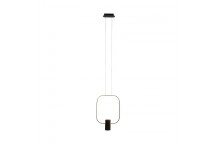 EUROLUX BLACK SQUARE AURORA PENDANT LIGHT 230MM