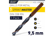 ALPEN HSS SPRINT MASTER 9.5MM X1 SLEEVED DIN338 DRILL BIT