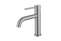 BIJIOU SATIN NICKEL STYLET SHORT BASIN MIXER