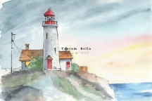 SEASIDE BEACON DECOUPAGE A4