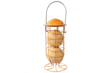 VALEMOUNT SUET LARGE STEEL BALL CAGE SEED BIRD FEEDER 29X29CM