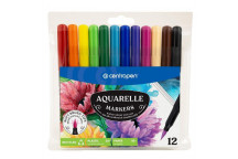 AQUARELLE PEN MARKERS 12?PIECE USE WITH WATERCOLOUR PAINT