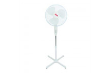 FAN PEDESTAL F26W PLSTIC & STEEL WHITE 43.5CM 50W EUROLUX