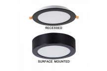 BRIGHTSTAR CEILING LIGHT BLACK 2IN1SURFACE & RECESSED