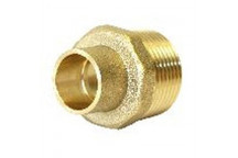 Capillary Reducing Coupler Straight Male 22MMx3/4 Inch Brass