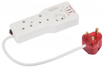 MULTIPLUG 4 WAY HIGH SURGE PROTECTION USB-A CORE