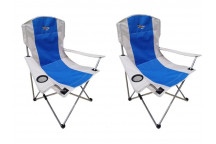 ORYX DELUXE FOLDING ARMCHAIR BLUE 12OKG 2 PACK