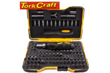 TORK CRAFT SCREWDRIVER INSERT BIT SET IN STORAGE CASE ALL TYPES INCLU 101PC