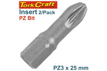 POZI.3 X 25MM INS.BIT 2/CARD
