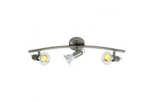 EUROLUX 3LIGHT SATIN CHROME MINI DISC BOW SPOT LIGHT