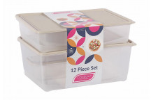 CONTOUR KALAHARI PLASTIC CONTAINER SET 12 PIECE