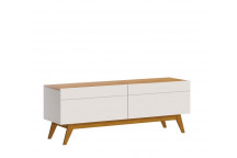 OFF WHITE / NATURE 50INCH TV 2 DRAWERS CLASSIC TV STAND 1.4M