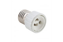 EUROLUX WHITE CERAMIC ADAPTOR LAMPHOLDER GU10-E27