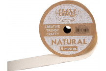 BEIGE CRAFT RIBBON JUTE 50MMX5M
