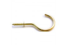 SAFETOP BRASS PLATED CUP HOOK 38MM 4 PIECE