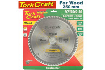 TORK CRAFT BLADE CONTRACTOR CIRCULAR SAW TCT 250 X 60T 30/20/16