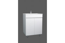 WHITE FREESTANDING ZAMBEZI CABINET WITH BASIN 600X460X800MM