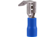 RUWAG PRE-INS PIGGY BACK TERMINAL BLUE 6.3MM 25 PER PACK