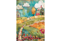 PATCHWORK LANDSCAPE DECOUPAGE A4
