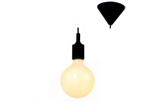 EUROLUX E27 SILICONE PENDANT WITH BLACK SUSPENSION CORD