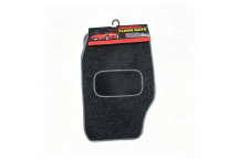 CAR MAT 4PC POLYESTER SQUARE BLACK