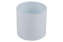 WHITE PVC PLAIN SOCKET 50MM