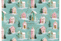DECOUPAGE PASTEL COTTAGES A4