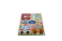 VEHICLES AND PLANES CRAFT KIDS PUZZLE 17X17CM