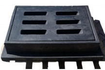 MANHOLE TABLE 8 GULLY GRATE AND FRAME POLYMER HEAVY DUTY 400X570MM 63K