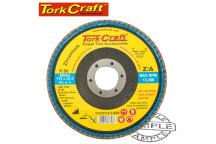 TORKCRAFT FLAT 60 GRIT ZARCONIUM ROUND EDGE FLAP DISC