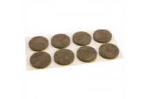 SAFETOP FELT PAD ROUND BROWN  35MM 4PP ADHESIVE