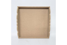 SCALLOPED WOOD TRAY 358X358MM