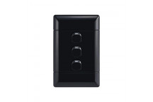 NEU BLACK LIGHT SWITCH 3L/1W 50X100MM