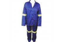 MAT-SAFE OVERALL CONTI SUIT WITH REFLECTIVE TAPE ROYAL BLUE 2PIECE SIZE 32