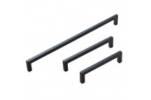 HOLLOW BLACK D SQUARE HANDLE 12MM 128MM