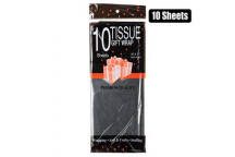 BLACK TISSUE PAPER 10X SHEETS 50X66CM