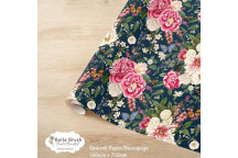 WRAPPING PAPER MIDNIGHT FLORAL SERENADE 500X750MM