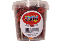 BUTTON CRAFT TUB RED