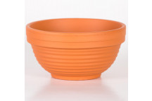 TERRACOTTA RIBBED BOWL POT 24CM