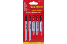 TORK CRAFT T-SHANK JIGSAW BLADES 5 PIECE ASSORTED