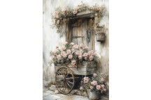 RUSTIC ROSE DECOUPAGE A3