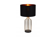 EUROLUX BRASS AND BLACK SINATRA TABLE LAMP 330MM