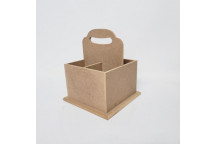 4DIVISION WOOD CUTLERY HOLDER