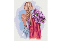 PAINT BY NUMBERS  BS51581  GIRL WITH RED CAT