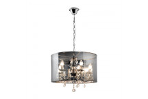 EUROLUX 5XE14 CHROME ROUND ECLIPSE CHANDELIER