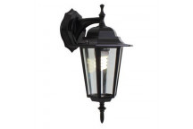 EUROLUX OUTDOOR LANTERN DOWN FACE 6 PANEL BLACK