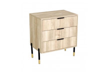 CHEST DRAWERSX3 AVA AVADRAWERKOAK MELAMINE KARLSTAD OAK 700x605X400MM